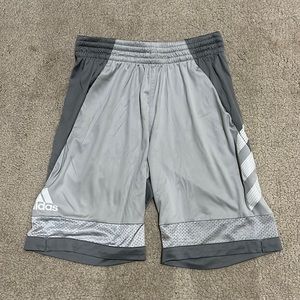Adidas mens basketball shorts medium gray